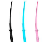 NAUZE 3 Pieces Sword Model Toys Black Pink Blue Gravity Retractable Samurai Sword Creative Decompression Tricky Toy for Friends Lovers