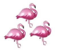 NAUZE 3Pieces Flamingo Balloons Large Pink Hawaiian Foil Balloons Hawaii Party Decoration for Adult Kids Beach Aloha Luau Summer