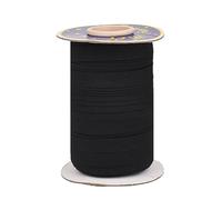 NAUZE 50 Meters Double Fold Bias Tape Bunting Tape Bias Binding Herringbone Tape Twill Webbing Tape for Sewing Dressmaking Alterations DIY Craft (Black)