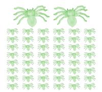 NAUZE 50Pieces Halloween Luminous Spider Glow in Dark Spiders Novelty Gag Gift Scary Pranks for Halloween Decorations Plastic Spider Props
