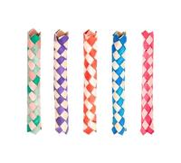 NAUZE 5Pieces Finger Traps Bag Toys Chew Toy Finger Party Favors Colorful Classic Chinese Finger Traps for Kids Party Gift