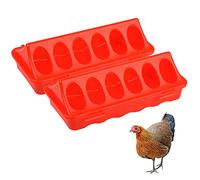NAUZE Flip Top Bird Small Poultry Feeder Bird Dispenser Chicken Feeder Drinker 12 Hole Feeding and Drinking for Pigeons Chickens Parrots Quail (2)