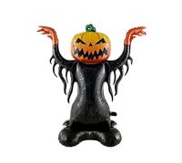 NAUZE Halloween Pumpkin Foil Balloon Pumpkin Head Ghost Scary Balloons Large Orange Black Halloween Party Decors for Kids Adult Birthday Party Gift