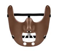 NAUZE Scary Cosplay Mask Plastic Spooky Cannibal Half Face Psychopath Biter Fancy Dress Mask Horror Film Villain Costume for Halloween Horror Party