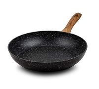 Nava Nature Non Stick Frying Pan, Aluminium Cooking Pan with Scratch Resistant Stone Coating and Heat Proof Handle, PFOA Free, Induction Compatible, 30cm Size