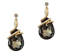 Navachi 18k Gold Plated Crystal Grey Zircon Snake Drop Dangle Az2538e Stud Earrings