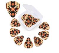 Navaho Guitar Picks Set of 12 Printed Style Design with Custom Storage Box, Guitar Accessories Ukulele for Acoustic Guitar, Bass, Guitar Gift