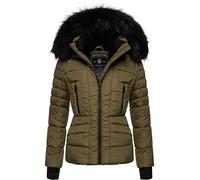 Navahoo Adele Ladies’ Winter Jacket with Black Faux Fur Hood Millitary Green S