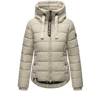 Navahoo Amayaa Women's Winter Jacket Warm Quilted Jacket with High Collar and Adjustable Hood XS - XXL, pebble grey, L