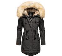 Navahoo Bombii Women's Winter Coat Winter Parka with Faux Fur Hood XS - XXL, anthracite, S