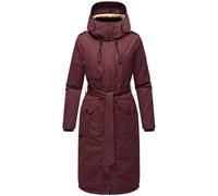 Navahoo Hokulanii Women's Winter Coat Warm Parka Long with High Collar and Soft Hood XS - XXL, Wine Red, L