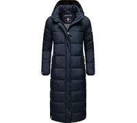 Navahoo Isalie Women's Winter Coat, Warm, Quilted Coat, Long with Removable Hood, XS - 3XL, navy, L
