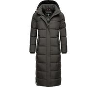 Navahoo Isalie Women's Winter Coat, Warm, Quilted Coat, Long with Removable Hood, XS - XXL, anthracite, M