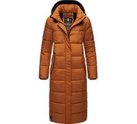 Navahoo Isalie Women's Winter Coat, Warm, Quilted Coat, Long with Removable Hood, XS - XXL, Rusty Cinnamon, L