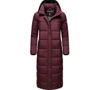 Navahoo Isalie Women's Winter Coat, Warm, Quilted Coat, Long with Removable Hood, XS - XXL, Wine Red, XS