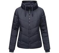 Navahoo Liebesfee Women's Winter Jacket Warm Quilted Jacket with High Collar and Eye-catching Cords 14 XS-XXL, navy, S