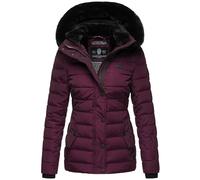 Navahoo Milianaa Women's Warm Winter Quilted Jacket with Removable Faux Fur Hood XS - 3XL, aubergine, M
