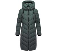 Navahoo Sahnekatzii Women's Winter Coat Warm Long Quilted Coat with Removable Hood XS - 6XL, Stone Green, S