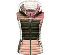 Navahoo Shadaa Women's Quilted Vest Lightweight with Removable Hood Colourblocking Style XS - 3XL