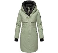 Navahoo Snowelf Women's Long Warm Winter Quilted Jacket with Hood and Magnetic Elements XS - XXL, Smokey Mint, L