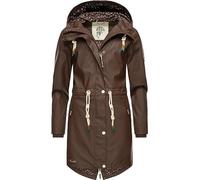 Navahoo Tropical Stormoo Women's Transitional Jacket, Rain Jacket, Functional Parka Raincoat Dark Choco L