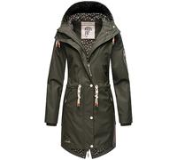 Navahoo Tropical Stormoo Women's Transitional Jacket, Rain Jacket, Functional Parka Raincoat Olive M