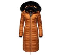 Navahoo Umay Women's Winter Coat Warm Quilted Coat Long with Hood XS-XXL, Rusty Cinnamon, M