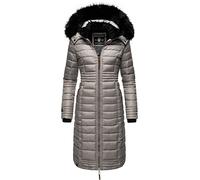 Navahoo Umay Women's Winter Coat Warm Quilted Coat Long with Hood XS-XXL, Zinc grey., XXL