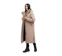 Navahoo Women's Coat with Magnetic Closure and Backpack Straps Warm Winter Jacket Snow Guard 14 XS-5XL, Taupe Grey, M
