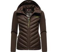 Navahoo Women's Lightweight Transition Jacket Quilted Jacket with Hood Nimm Mich Mit XS-XXL, Dark Choco, XS