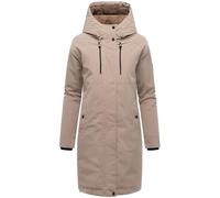 Navahoo Women's Long Coat Warm Winter Jacket with Hood Hail Dance 14 S-6XL, Taupe Grey, S