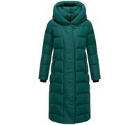 Navahoo Women's Long Winter Coat, Warm Quilted Snowsuit with Internal Backpack Straps and Magnetic Buttons, Angel Feather XIV, XS-6XL, Evergreen, M