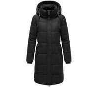 Navahoo Women's Quilted Warm Winter Coat with High Collar and Removable Hood Wintertanz 14 S-3XL, black, 3XL