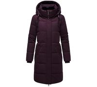 Navahoo Women's Quilted Warm Winter Coat with High Collar and Removable Hood Wintertanz 14 S-3XL, Dusty Plum, XXL