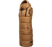 Navahoo Women's Sleeveless Long Outdoor Vest Warm Winter Jacket Cuddles XS - 3XL, camel, M