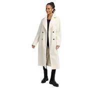 Navahoo Women's Transition Coat (XS-3XL) - Elegant Coat with Lapel Collar, Coat in Trench Coat Style, Warm Jacket Women - N052, off-white, L