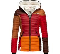 Navahoo Women's Transitional Jacket Colorblocking Lightweight Quilted Jacket with Hood Multi-Colour, S