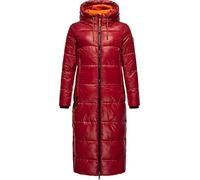Navahoo Women's Warm Winter Quilted Coat with Hood Cuddly Angel XS - XXL, dunkelrot, L