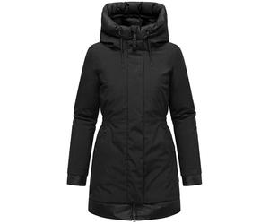 Navahoo Women's Winter Coat, Warm Parka with Magnetic Closure and Adjustable Hood, Winter Princess 14 S-3XL, black, XL