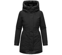 Navahoo Women's Winter Coat Warm Parka with Magnetic Cover Strip and Adjustable Hood Winter Princess 14 S-3XL, black, XL