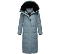 Navahoo Women's Winter Coat, Warm Quilted Coat, Extra Long with Removable Hood, Eye-catching XIV XS-XXL, powderblue, XL