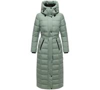 Navahoo Women's Winter Coat Warm Quilted Coat Long with Hood and Waist Belt Part XIV XS-3XL, XS