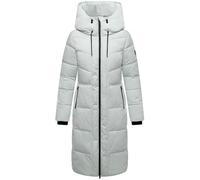 Navahoo Women's Winter Coat, Warm Quilted Coat with 2-Way Zip, Waterproof Zips and Adjustable Hood, Chocolate Kiss, XIV, XS-6XL, Ice Blue, 3XL