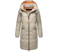 Navahoo Women's Winter Coat, Warm Quilted Coat with Hood Bliblablubb 14 XS-6XL, pebble grey, M