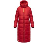 Navahoo Women's Winter Coat Warm Quilted Coat with Hood Crystal Flower XS - 3XL, Deep Red, L