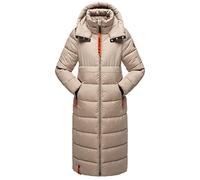 Navahoo Women's Winter Coat Warm Quilted Coat with Hood Crystal Flower XS - 3XL, taupe, S