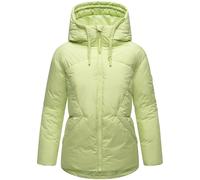 Navahoo Women's Winter Jacket Warm Quilted Jacket with Adjustable Hood and Magnetic Details Pastel Magic 14 S-3XL, Pastel Lime, M