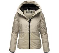 Navahoo Women's Winter Jacket Warm Quilted Jacket with Fleece Lining and Hood Love Chicks XIV XS-XXL, pebble grey, XS