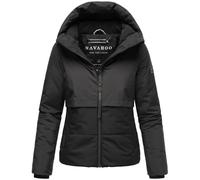Navahoo Women's Winter Jacket Warm Quilted Jacket with Fleece Lining and Hood Love Chicks XIV XS-XXL, black, XS