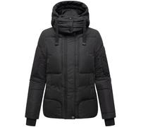 Navahoo Women's Winter Jacket Warm Quilted Jacket with Warm Fleece Lining and Removable Hood Magic Light 14 S-3XL, black, S